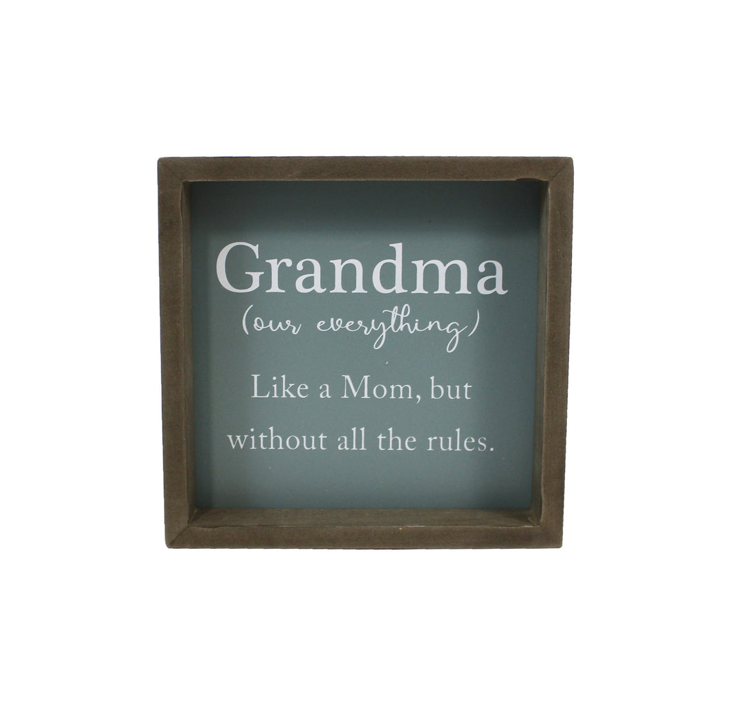 Hanging Box Sign - Grandma
