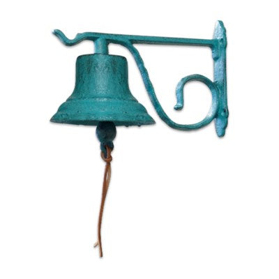 Small Antique Turquoise Bell w/Hanger