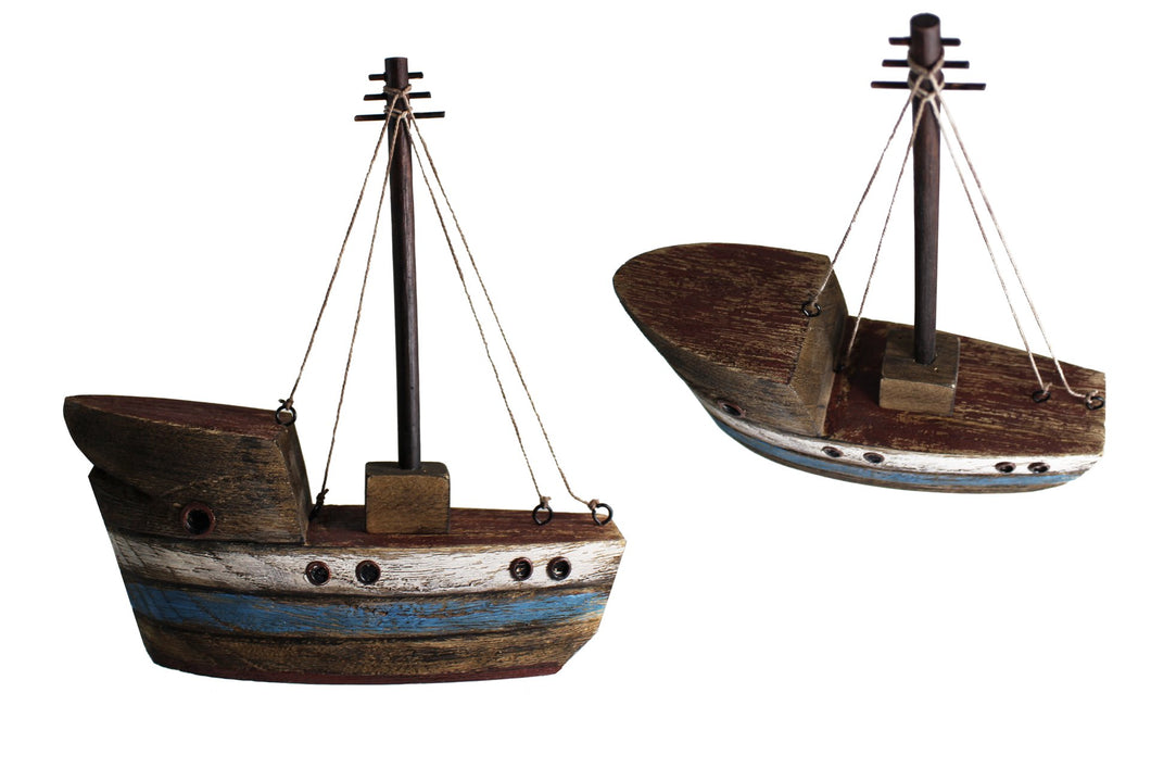 Wood Ship Table Decor