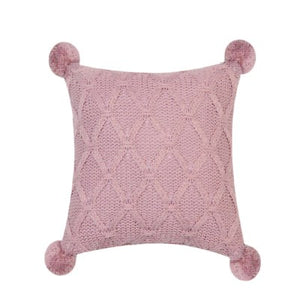 Mauve Cable Knit Cushion