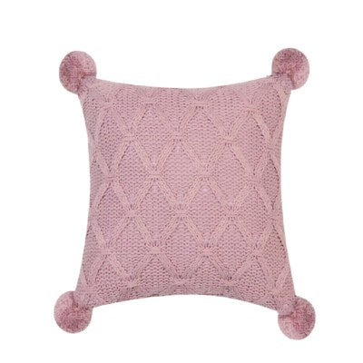 Mauve Cable Knit Cushion