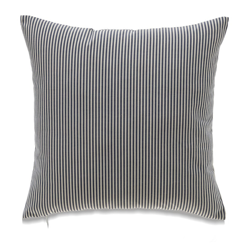 Blue Ticking Pillow 18 x 18