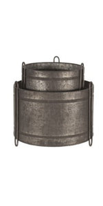 Flower Pot Tin Black