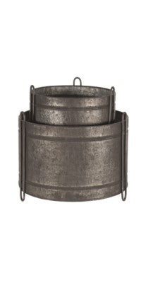 Flower Pot Tin Black