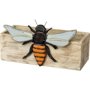 Wood Bin - Bee