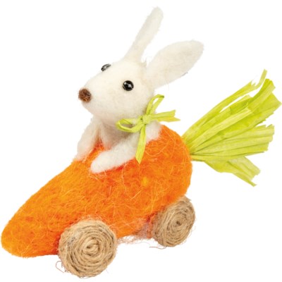 Bunny Riding In Carrot Car