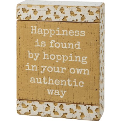 Slat Box Sign - Happiness