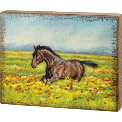 Box Sign - Horse in Field