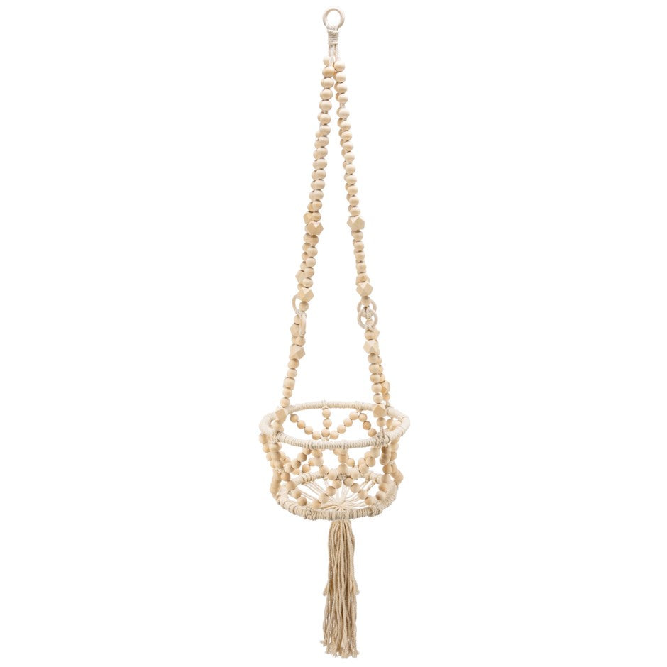 Plant Hanger LG - Beaded