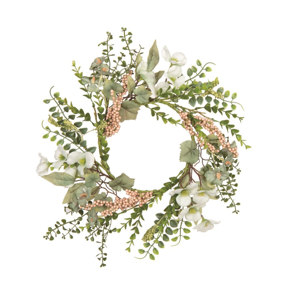 Floral Green Wreath Neutral