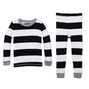 Rugby Stripe Tee & Pant Set Midnight