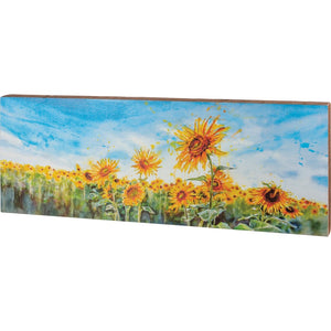 Box Sign Sunflower Field
