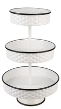 Load image into Gallery viewer, Enameled Honeycomb 3 Tier Tray
