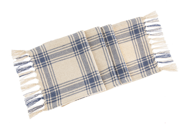 Blue Plaid Table Runner