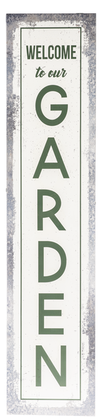 Welcome Garden Stand Sign Iron