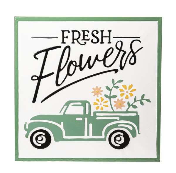 Metal Wall Decor Fresh Flower Truck