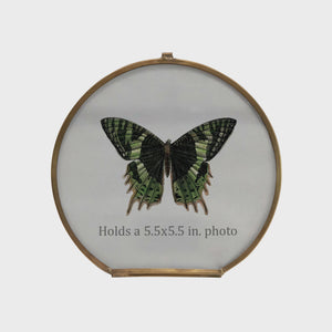 Round Brass Photo Frame