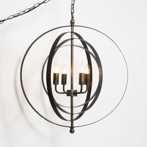 LILA 4-LIGHT ABSTRACT GLOBE CHANDELIER