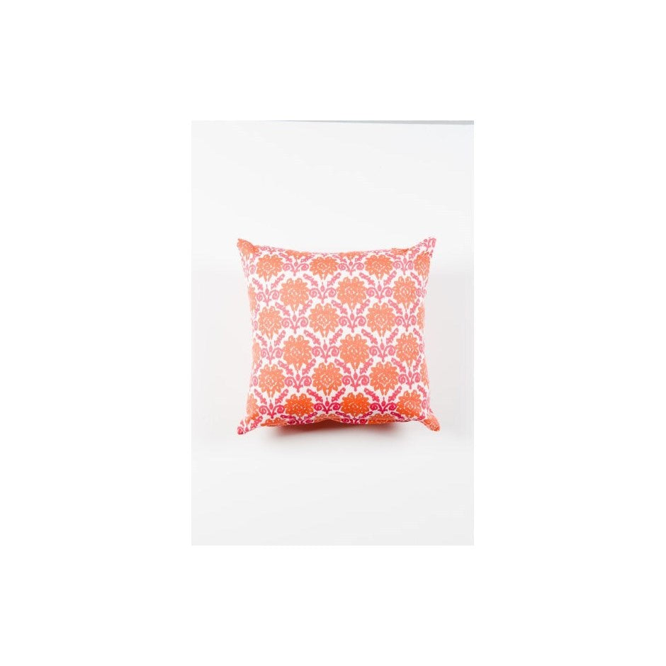 Pink/Orange Floral Cushion 17 x 17
