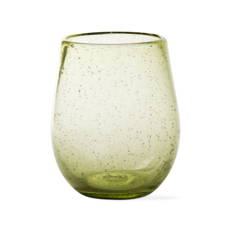 Foliage Stemless Wine Bubble Glass S/2