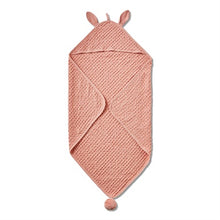 Load image into Gallery viewer, Bunny Hooded Waffle Weave Towel
