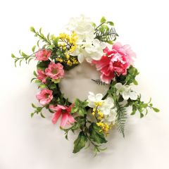 Pink and White Wildflowers Candle Ring