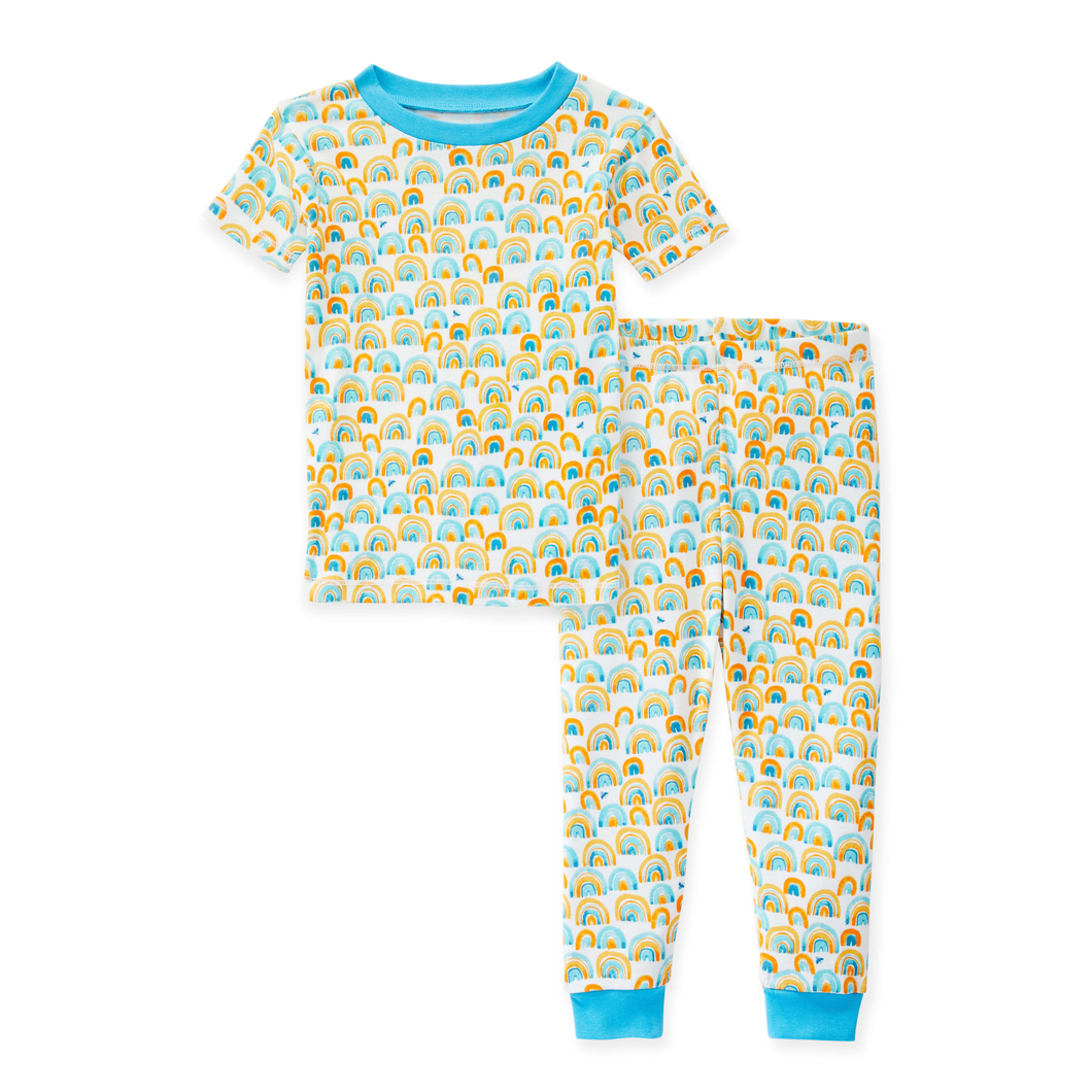 Toddler Retro Rainbows Tee & Pant PJ Set