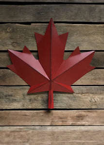31.25" Red Metal Maple Leaf