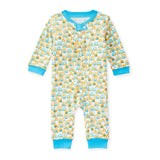 Retro Rainbow Footless Sleep & Play Aquamarine