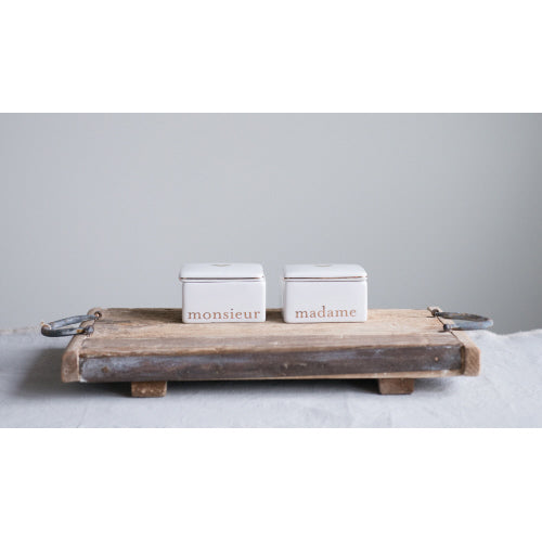 CERAMIC BOX, WHITE & GOLD PLATING