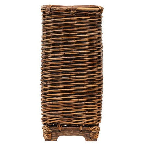Hand-Woven Arurog Umbrella Basket w/Wood 18
