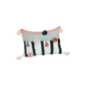 Tufted Pom Pom Cushion 14x20