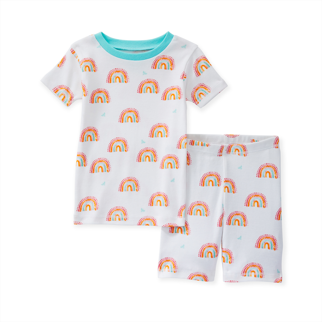 Toddler Sunset Rainbows Tee & Short PJ Set